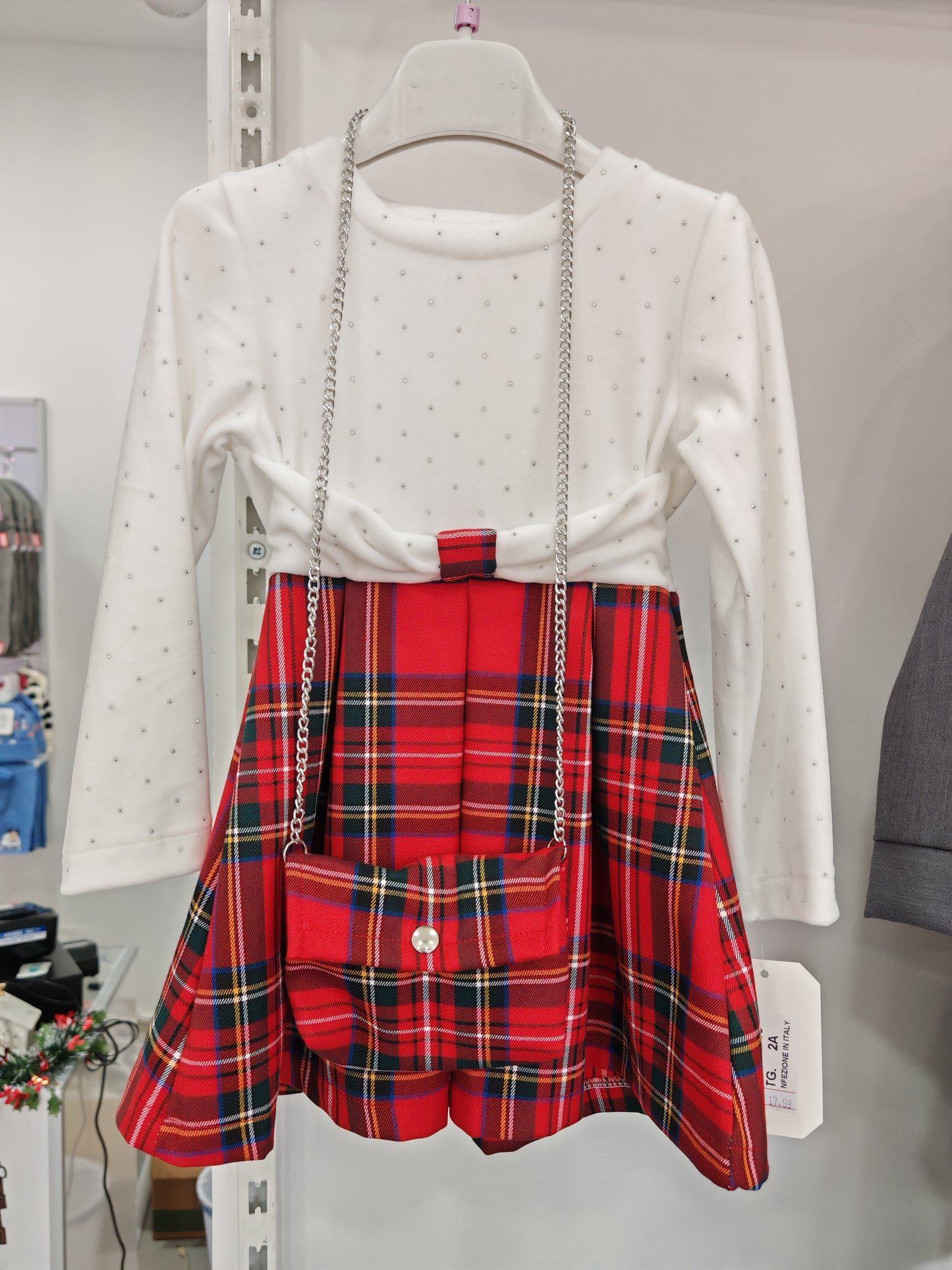 COMPLETO SCOTTISH STRASS CON BORSETTA