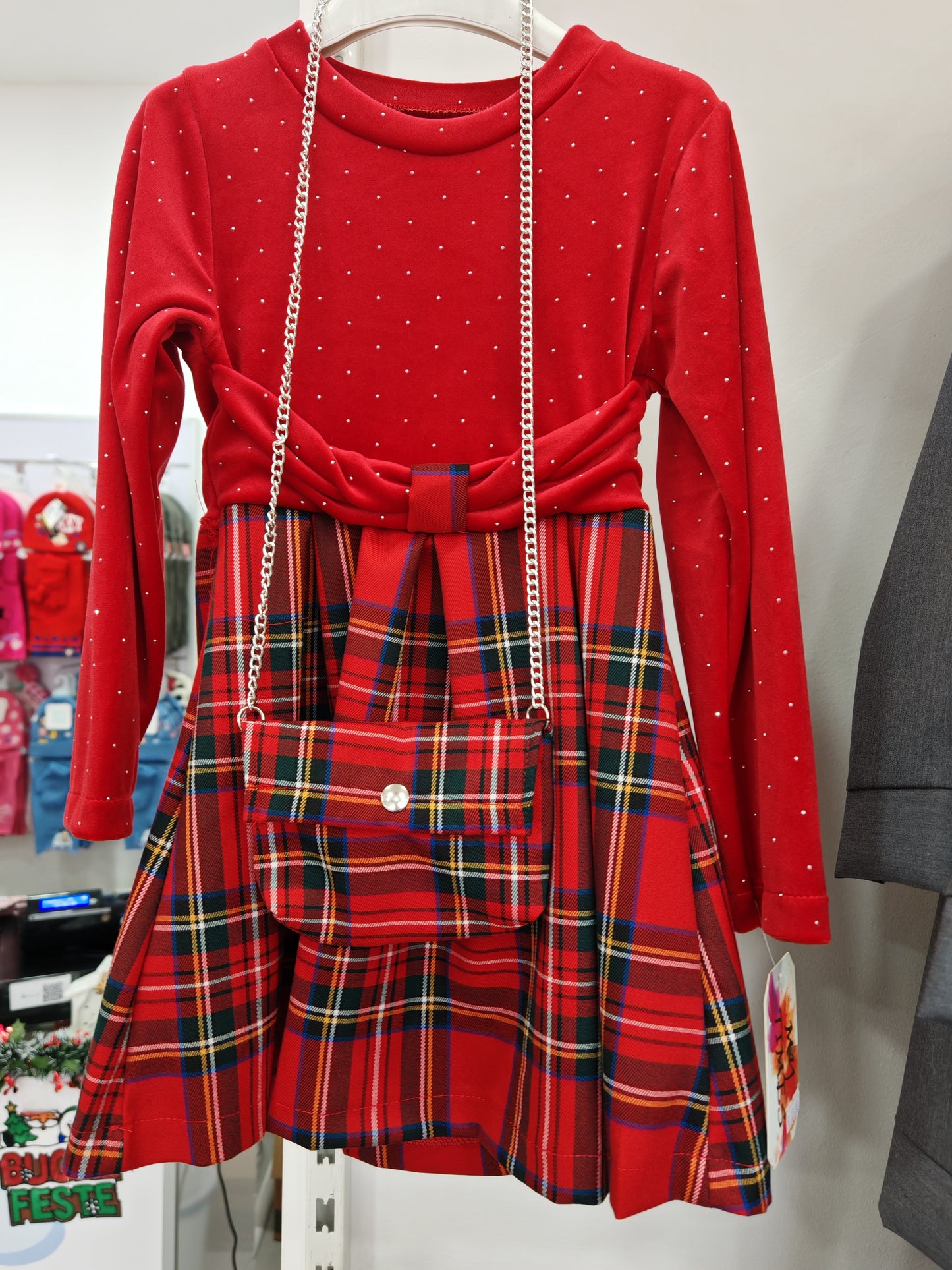 COMPLETO SCOTTISH STRASS CON BORSETTA