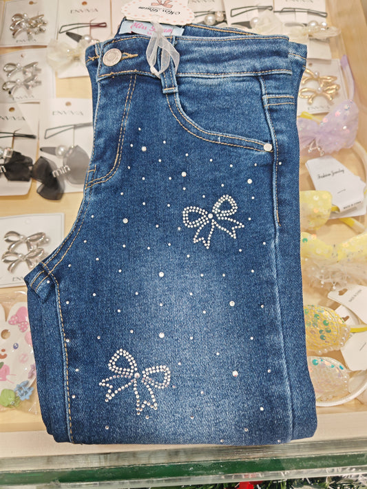 JEANS MISS FLAKES STRASS