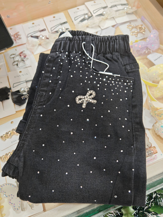 JEANS MISS BLACK STRASS