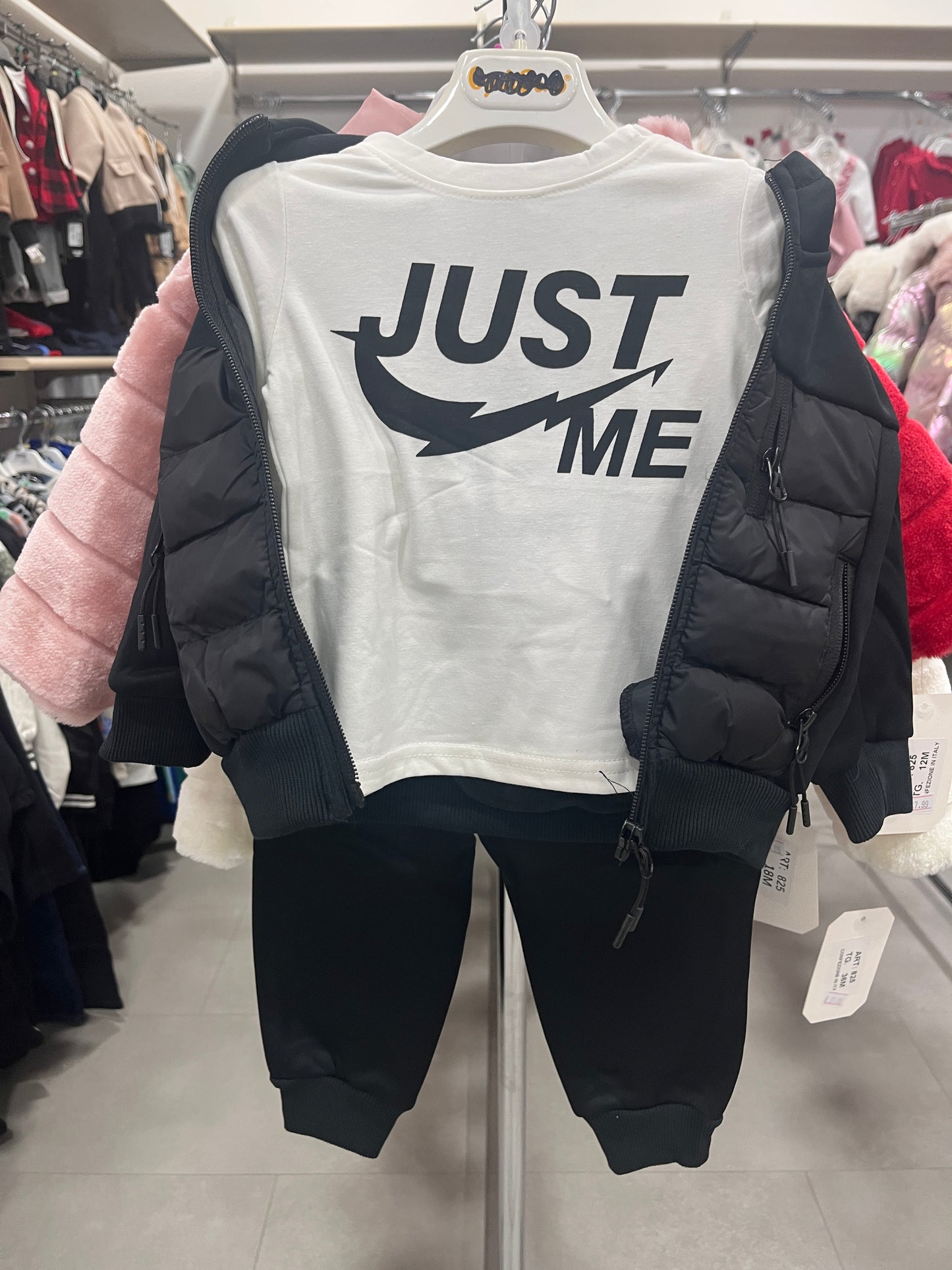 TUTA  ZIP CON CAPPUCCIO 3 PEZZI NINJA JUST ME