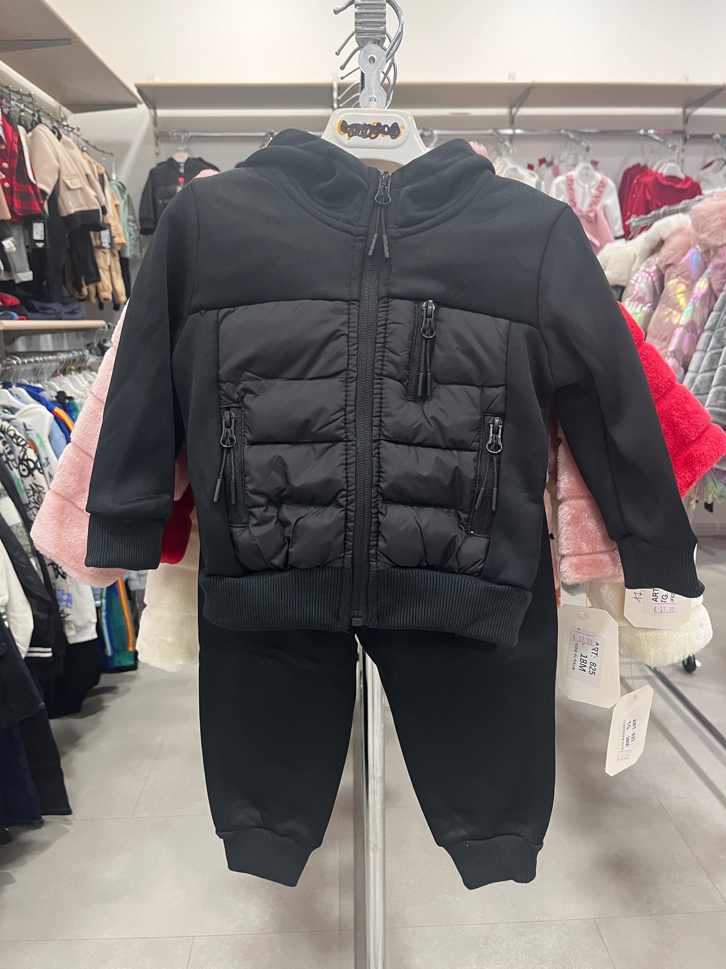 TUTA  ZIP CON CAPPUCCIO 3 PEZZI NINJA JUST ME