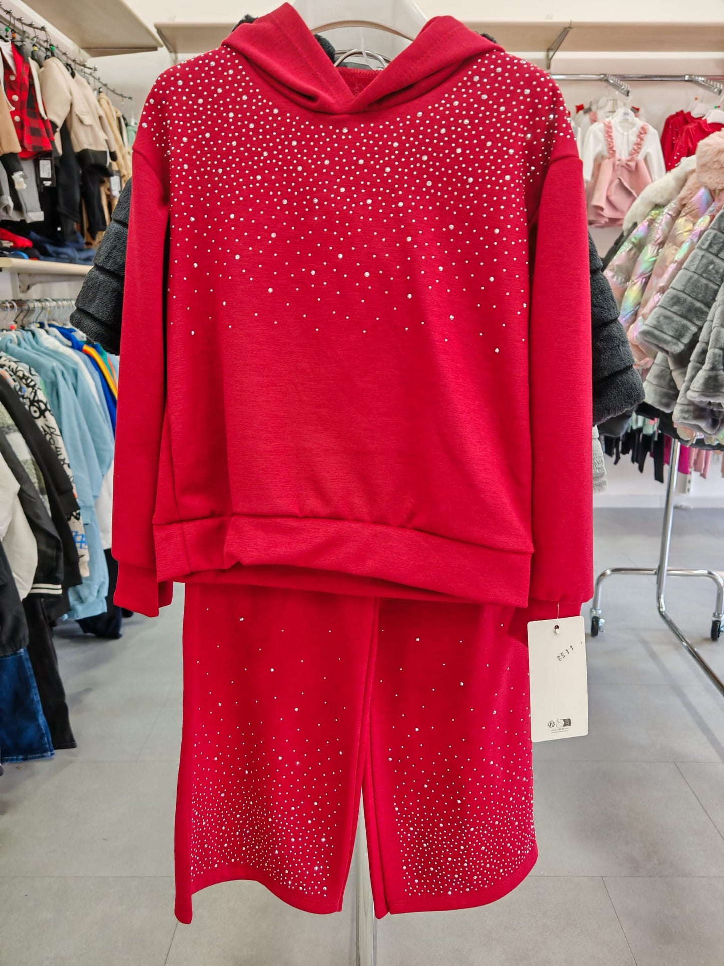 COMPLETO PIOGGIA DI STRASS