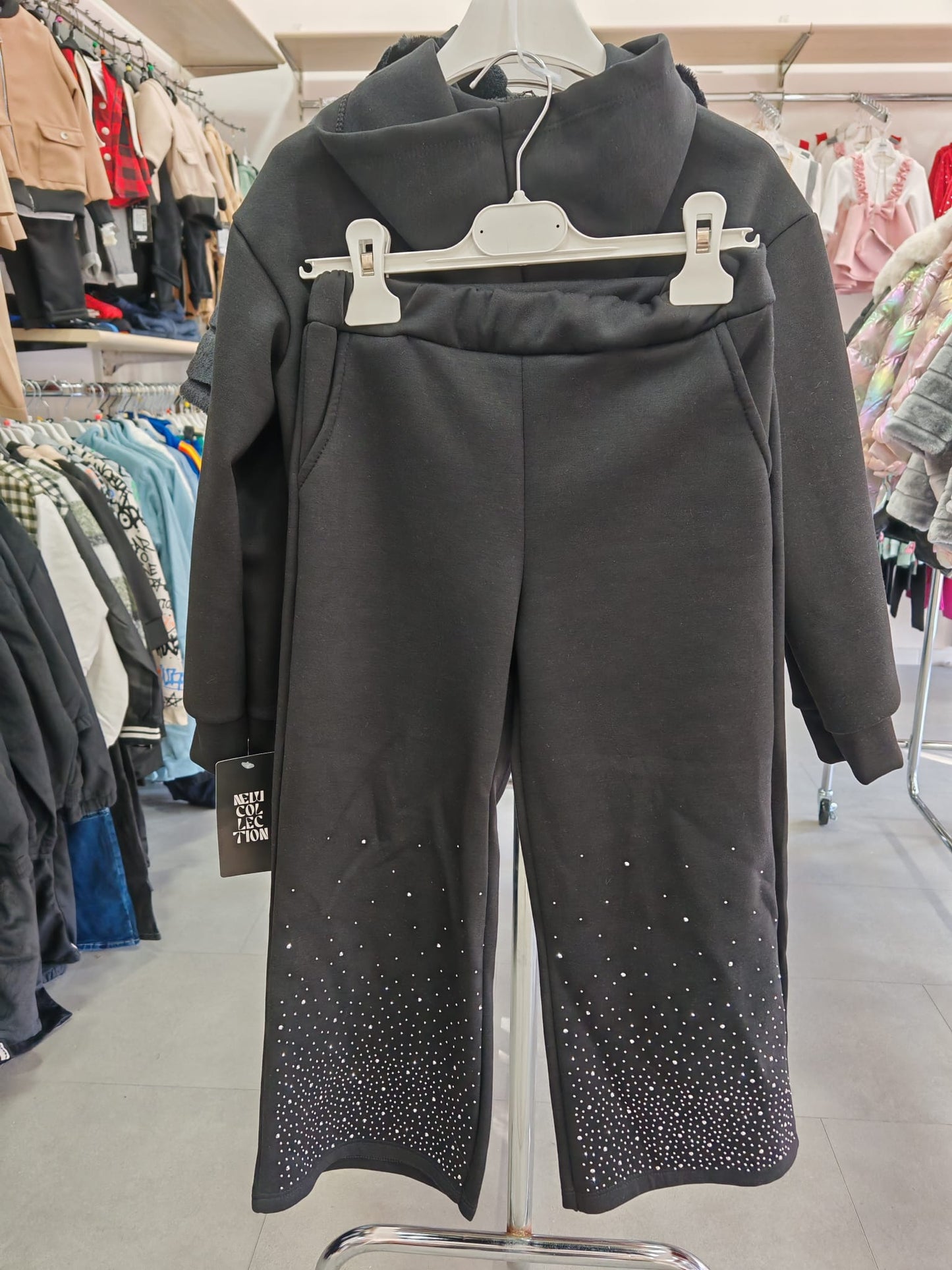 COMPLETO PIOGGIA DI STRASS